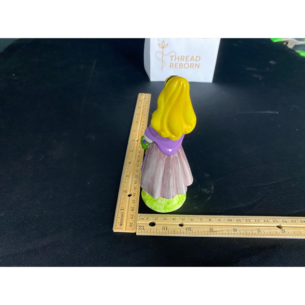 Disney Sleeping Beauty Aurora Figurine Holding Basket, Vintage Collectible